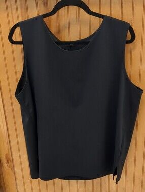 Notations Black Sleeveless Tank Top